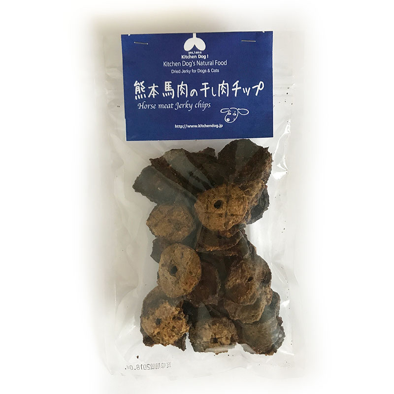乐天商城 - 熊本馬肉の干し肉チップ 犬用 おやつ ジャーキー わんちゃん用 キッチンドッグ Kitchen Dog!