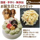 わんちゃんお誕生日こだわりセット 愛犬のお祝いケーキ 鹿肉入り米粉ヨーグルトケーキと手作り犬用ごはん クリームパスタのセット バースデーケーキ