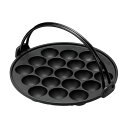 【T】デリッシュ・ライフ 鉄鋳物たこ焼き器19穴・ツル付 8個セット ※ガス火専用 2501