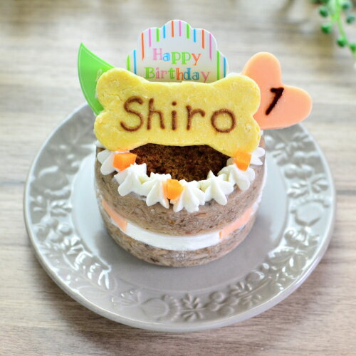 【Wagわん】犬・猫用ケーキ 誕生日 かつおケーキ お名前・年齢入り。