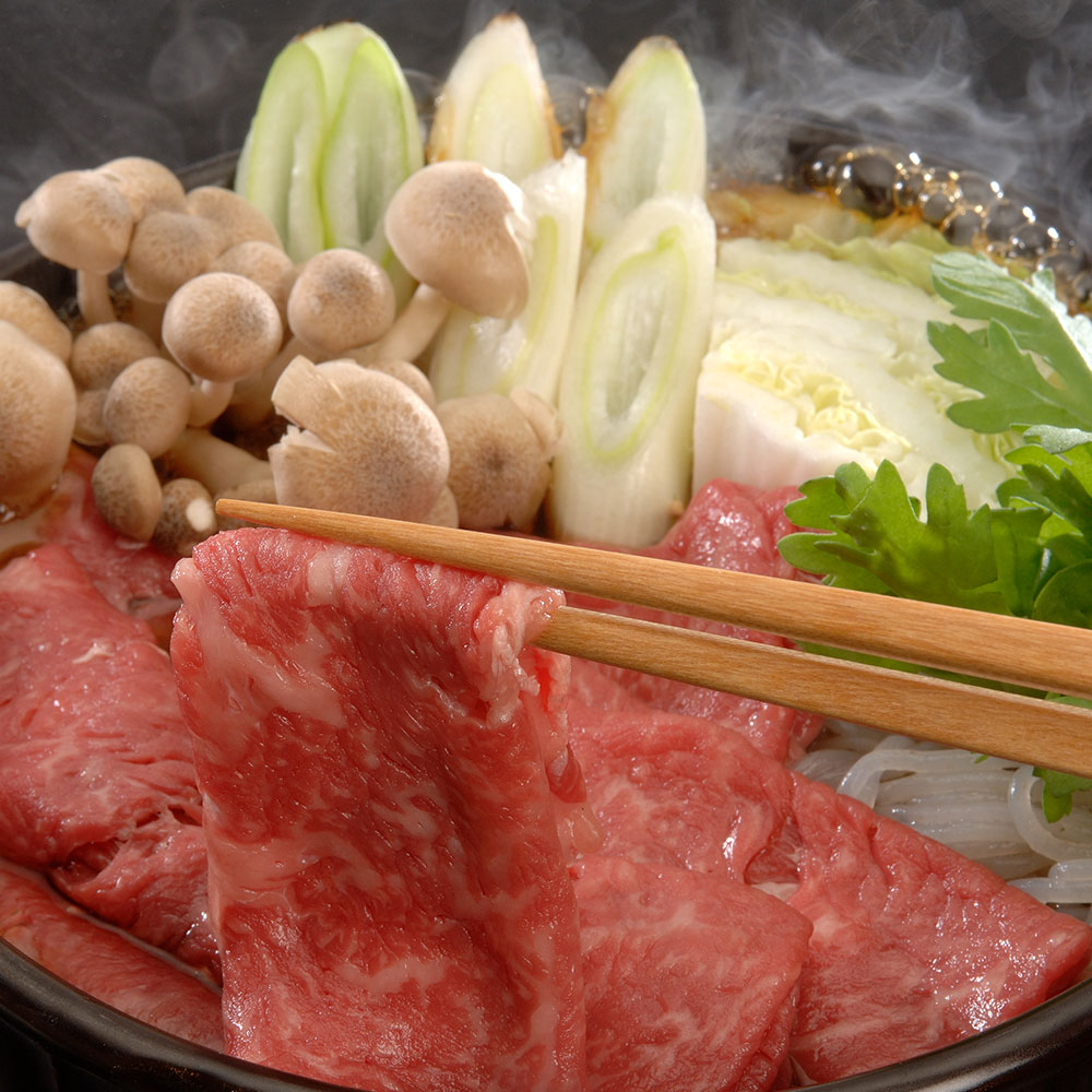 Rakuten - 滋賀 「徳志満」 近江牛すきやきしゃぶしゃぶ用 カタ肉 1kg 離島は配送不可