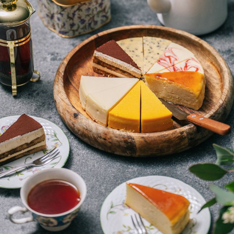 暮らしの総合デパート　ケベックのチーズケーキ大好き！　6種のチーズフロマージュケーキセット 7号 21.0cm カット済み 誕生日 バースデー｜アングル2