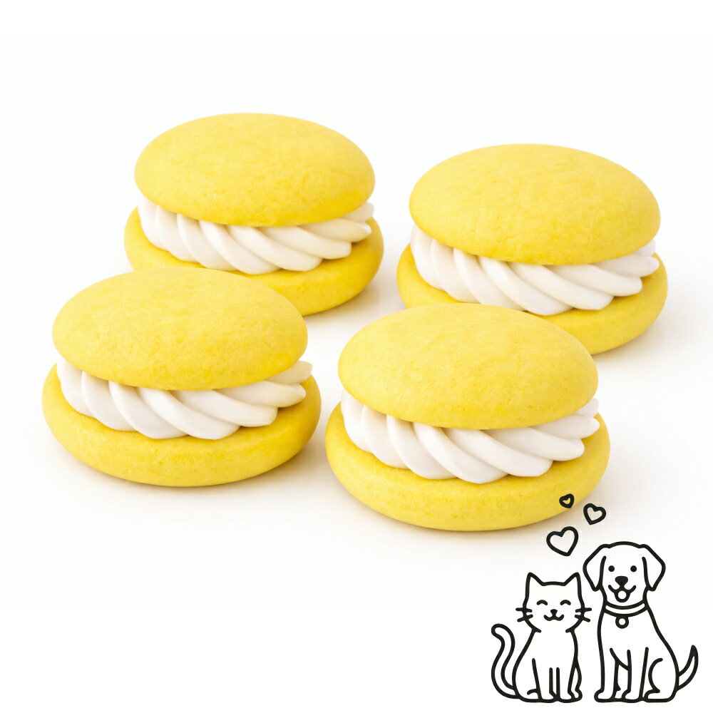 ペットケーキ ワンちゃん用 ウーピーパイ　さつま芋味　4個セット マカロン風 ペット用ケーキ 誕生日ケーキ ワンちゃん用 犬用 PartnerFoods