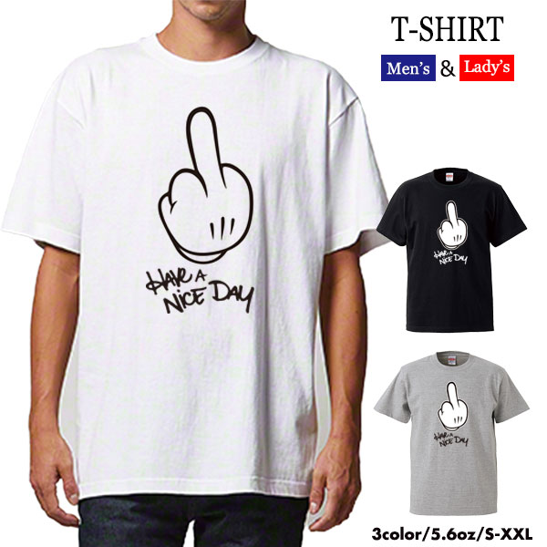 quebra ケブラ Tシャツ カットソー 中指たてる FUCK CUTE HAVE A NICEDAY かわいい オールシーズン 春夏 ユニセックス 男女共用