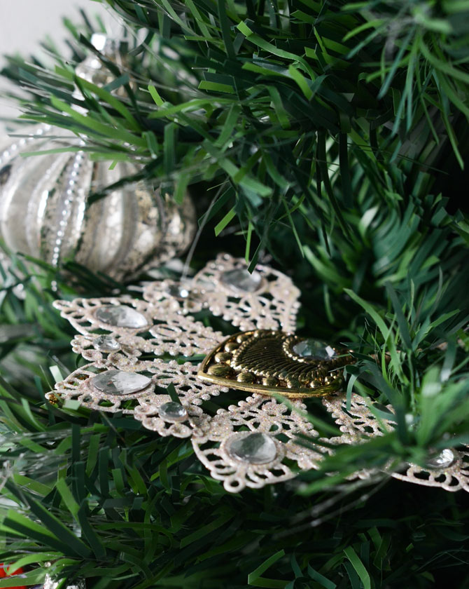 【OUTLET X6 訳あり品】エレガントファンシェイプオーナメント 5024【クリスマスツリー オーナメント 飾り 装飾 雑貨 ディスプレイ おしゃれ ラメ ラインストーン ピンク シャンパン】