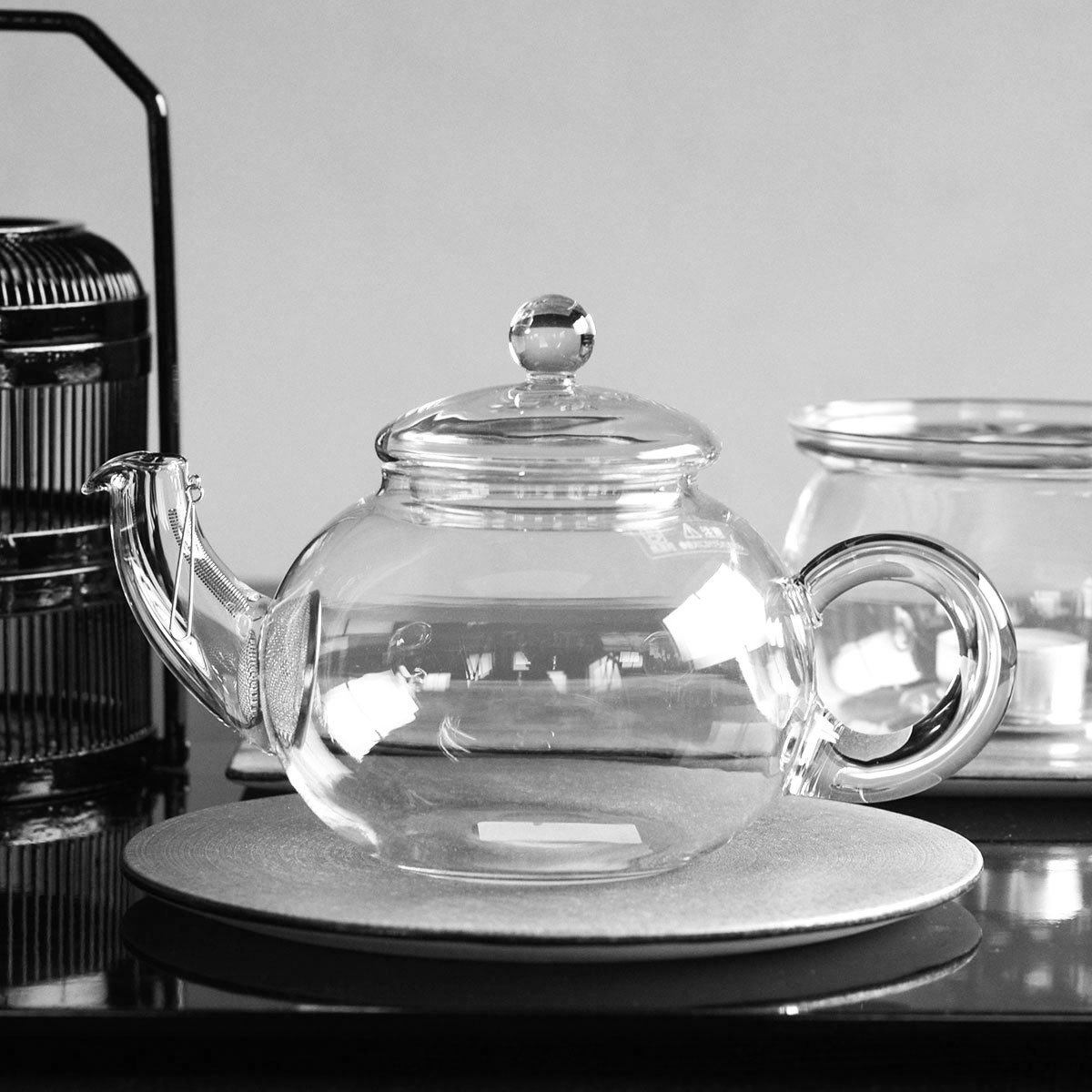【取り寄せ商品】ガラス茶器 ジャンピングティーポットS　486JP-2-sv【茶器 アジアン 中国茶 台湾 ティータイム】