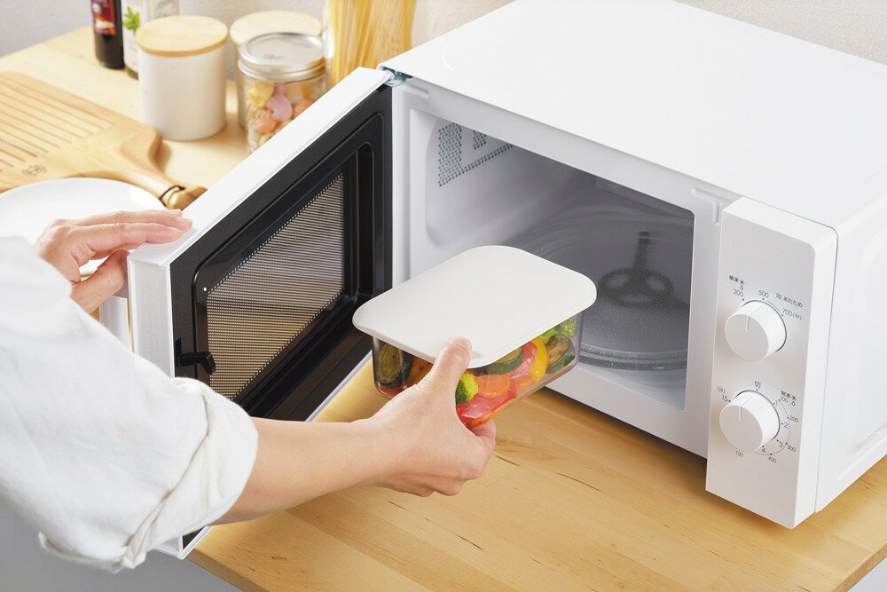 乐天商城 - フタをしたまま温めできる レンジコンテナ ざる無し　Sサイズ【日本製 保存容器 コンテナ 電子レンジ対応 冷凍庫対応】