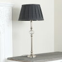 【SALE】Soft Linen ラウンドランプシェード付ガラスシルバーテーブルランプ A00003339 152004815【LENE BJERRE DESIGN デンマーク 照明 LED対応 セット かさ おしゃれ ディスプレイ 北欧雑貨 LED規格】