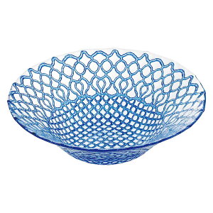 【取り寄せ品】ハナ Hana ボウル21cm(レッド・ブルー)モロッカン柄 2色 HA2103【トルコ製 ガラス食器 おしゃれ おもてなし パーティー お皿 ディナー皿 丸皿】