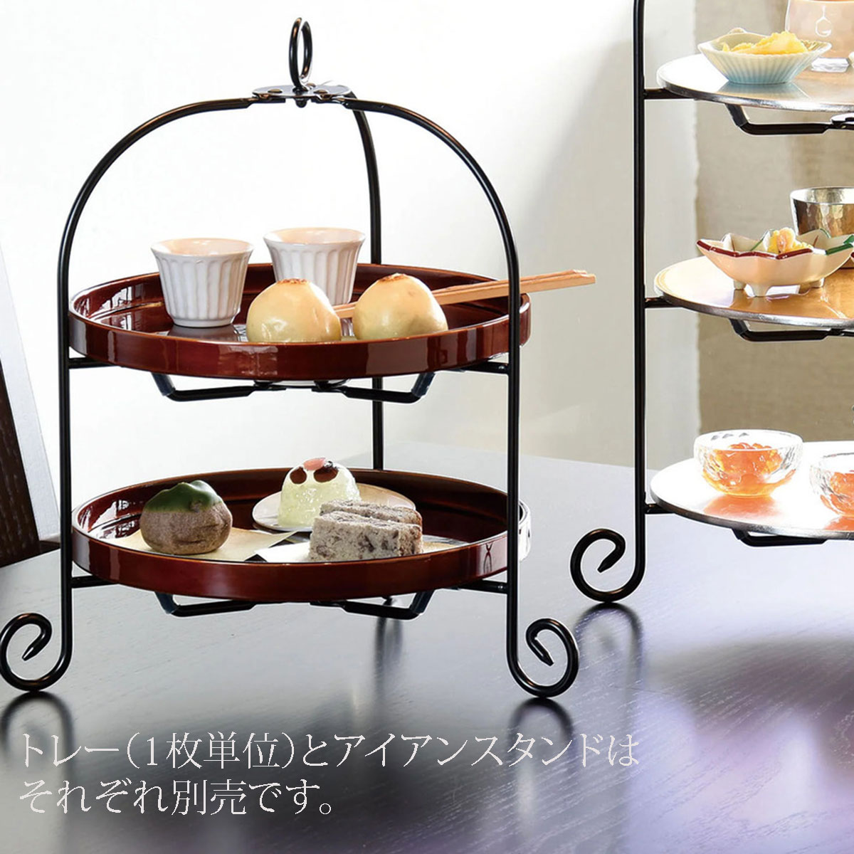乐天商城 - 【取り寄せ商品】春慶塗丸盆 8寸　17281【敷皿 アフタヌーンティー 和風 盛器 お茶 お茶菓子 茶道 トレイ トレー 木製】