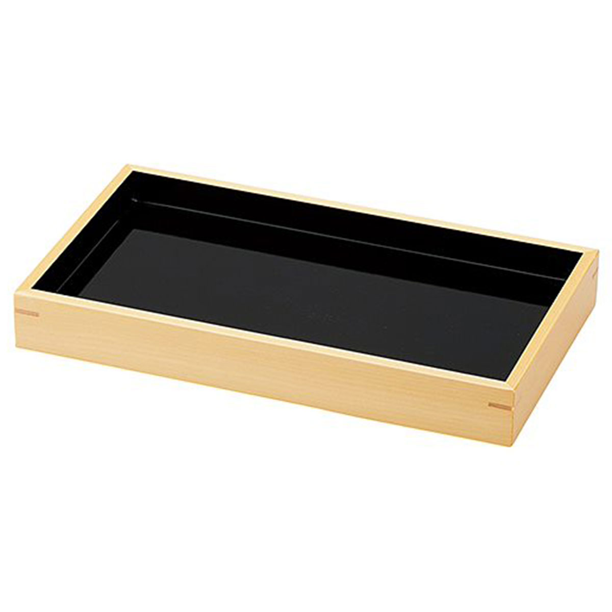【取り寄せ商品】用美 YOUBI そば器 創・長角盛皿 内黒　竹すだれ付き　38516【うどん そば 竹かご ざる 懐石 和食器 おもてなし 和食 料亭 割烹】
