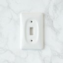 アメリカンスイッチプレートセラミック製2 シングル【USA】陶器・磁器
