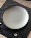 銀刷毛目 光琳プレート Lサイズ【漆器 和食器 和モダン おしゃれ 大皿 丸皿 黒 銀 シルバー お正月】003