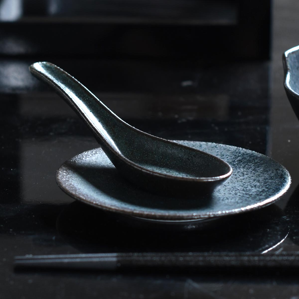 【SALE】【取り寄せ商品】和 WA-ware レンゲ 藍潤(うるみ)【日本製】　08200341【レストラン 和食 食器 シリーズ】