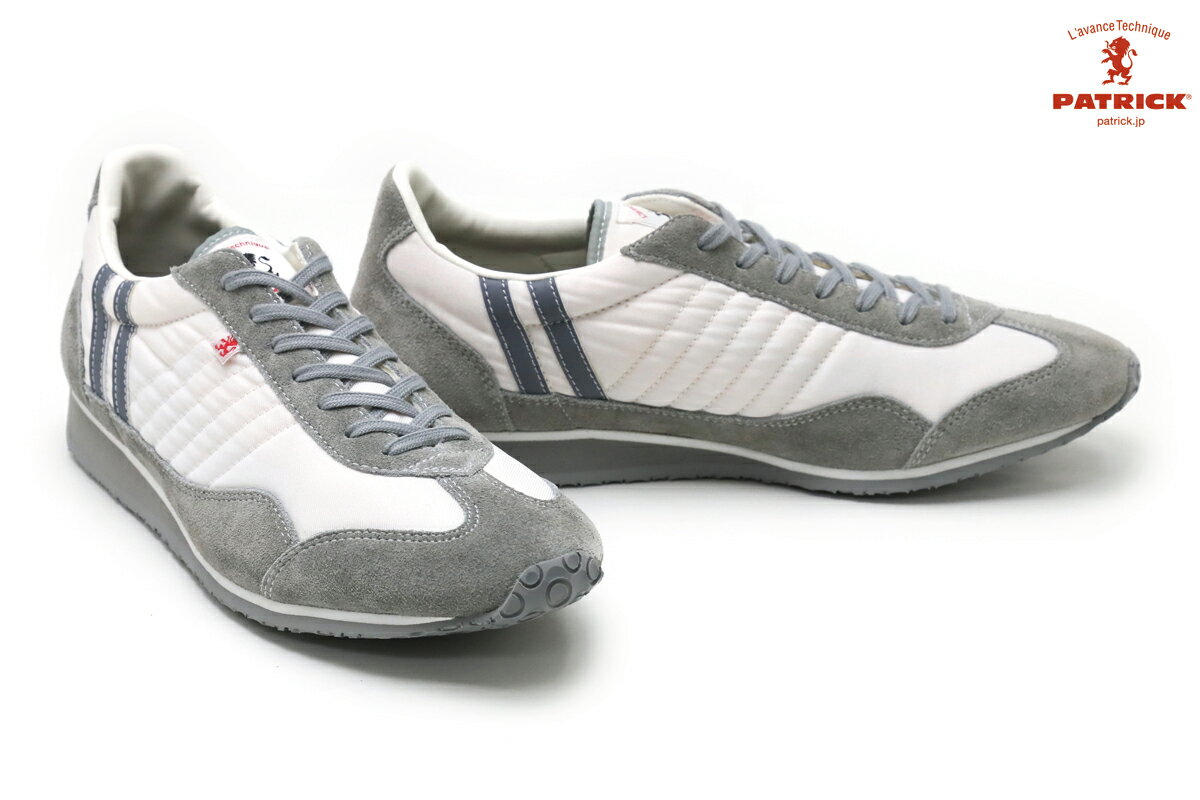 【平日10時までのご注文で即日出荷！】 【防水スプレー吹きかけサービス】 パトリック レディース スタジアム ホワイト/グレー スニーカー カジュアル STADIUM WH/GY ホワイト グレー 白 国産 日本製 23130のサムネイル