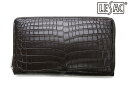 レザック LE'SAC 財布 8166cho ナイルクロコダイルラウンドジップ長財布 チョコ 国産 日本製 父の日 プレゼント 実用的 ブランド ギフト