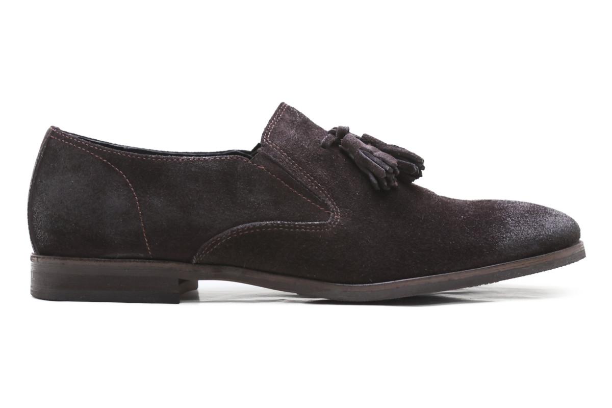 オルゴ / HORUGO メンズ カジュアルシューズ hm31212dbr スエードタッセル ダークブラウン