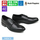 ハッシュパピー 靴 メンズ ドレスシューズ 外羽根 プレーントゥ ブラック Hush Puppies m-901t 幅広 4E 軽量 防滑性 歩きやすい クッシ...