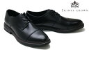 エリニスクラウン メンズ カジュアルシューズ 外羽根ストレートチップ ブラック ERINYS CROWN er-0331ibk