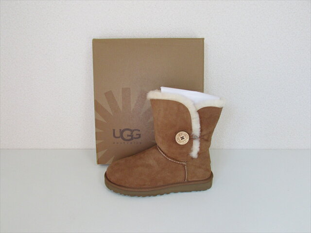 UGG australia アグ オーストラリア　シープスキン ブーツ ベイリーボタン サイズUS5 (22cm) チェストナット【新品】UGG australia Bailey Button /Chestnut