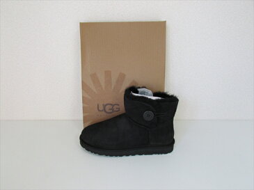 UGG australia アグ オーストラリア シープスキン ブーツ ミニベイリーボタン サイズUS5 (22cm) ブラック【新品】UGG australia Mini Bailey Button /Black