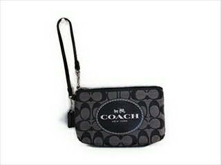 【スペシャル】 Coach コーチ ホース アンド キャリッジ シグネチャー ミディアム リストレット 51783 ブラック【新品】COACH Horse and Carriage SIGNATURE Medium Wristlet (Style F51783 SVWBK) SV/Black White/Black スマホに最適