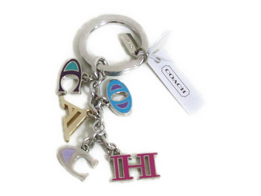 【スペシャル】Coach コーチ キーホルダー キーチェーン レターズ マルチミックス キーホブ 62741 マルチカラー【新品】COACH Letters Multi Mix Key Fob (Style F62741) SV/MC