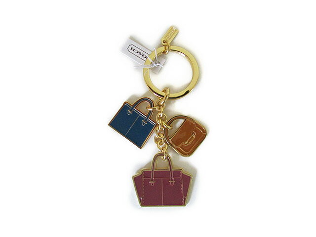 【スペシャル】Coach コーチ キーホルダー キーチェーン チャーム ハンドバッグ 69938 ゴールド マルチ【新品】COACH Handbag Motif Key Ring Keychain FOB (Style F69938) B4/MC