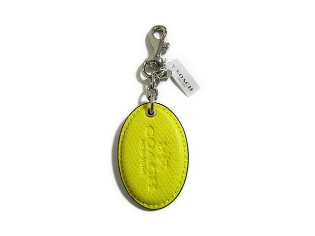 【スペシャル】Coach コーチ キーホルダー キーチェーン チャーム オーバル 63635 イエロー【新品】COACH OVAL Key Ring Keychain FOB (Style F63635) SV/MC