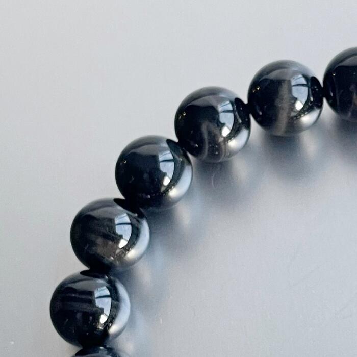 天然石 ブレスレット パワーストーン 【ブラックタイガーアイ 】10mm　南アフリカ　AAAAA 送料無料 内径17cm プレゼント おすすめ 高品質