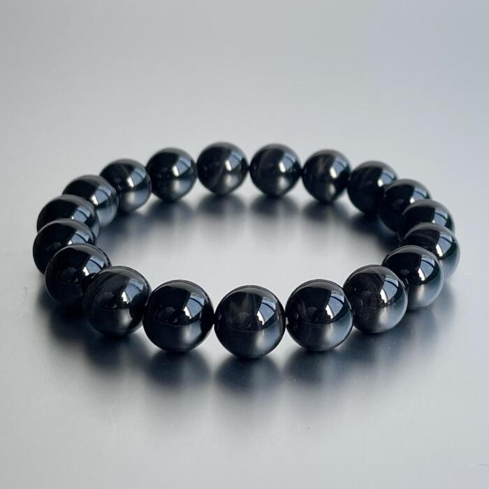 天然石 ブレスレット パワーストーン 【ブラックタイガーアイ 】10mm　南アフリカ　AAAAA 送料無料 内径17cm プレゼント おすすめ 高品質