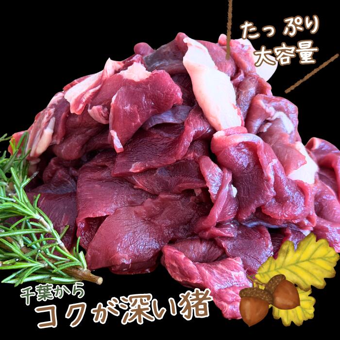 Rakuten - 《三つ星店でも使われる》千葉産 猪（イノシシ）切り落とし 選べる重量 500g・1kg・2kg【千葉産】★レビューキャンペーン実施中★ 猪 いのしし イノシシ ジビエ 猪肉 ぼたん鍋 すき煮 生姜焼き 鍋 キャンプ アウトドア お取り寄せ グルメ 送料無料