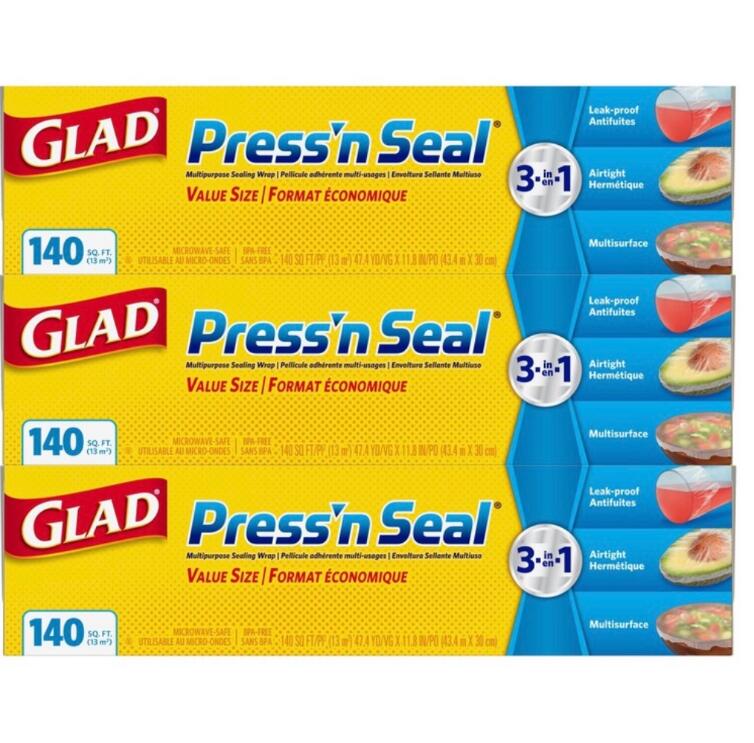 【選べる個数】GLAD グラッド ストレージ シーフドラップ プレス＆シール Press'n seal 多用途シールラ..