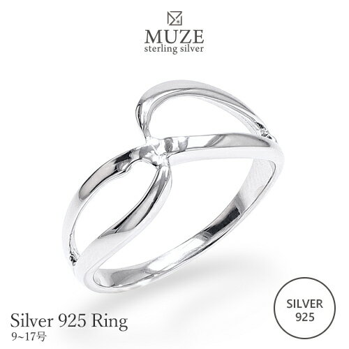 オーダーメイド MUZE JEWELRY リング SV925 シルバー リング 太め ボリューム 9~17号 プラチナ仕上げ オーダーメイド シンプル リング オーバル ウェーブ シルバーリング 刻印 名入れ