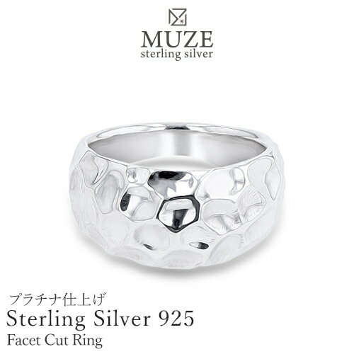 MUZE JEWELRY SV925 シルバー指輪 ファセットカットモチーフリング シルバーリング 個性派 純銀 極細 サプライズ SterlingSilver 記念 madeinjapan 刻印 名入れ ユニーク