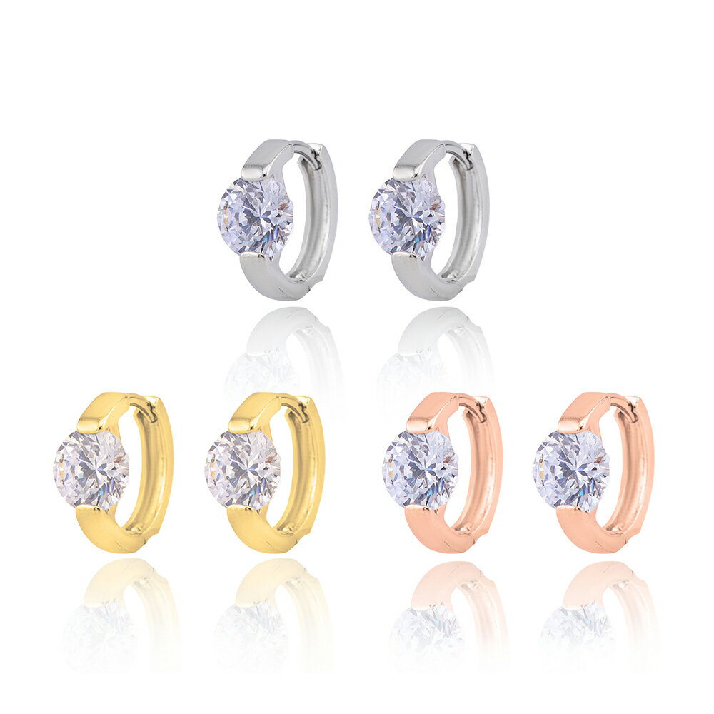 ＼ブラックフライデー15％OFFクーポン＆P5倍／ ピアス ワンタッチ ビッグポイント キュービックジルコニア ピアス 韓国アクセサリー(4)