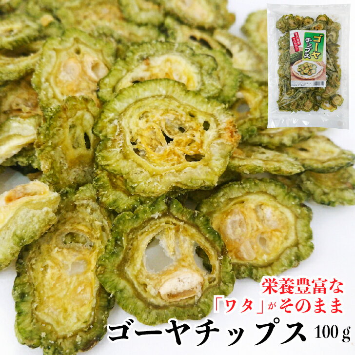 ゴーヤチップス100g【毎日の健康スナック】にがうり 野菜チップス 栄養豊富なゴーヤのわたそのまま お菓子 おやつに