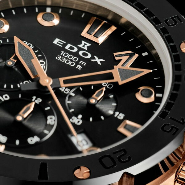 【翌日配送】【最大60回払いまで無金利】【豪華ノベルティ進呈】 正規品 EDOX エドックス クロノオフショア1 クロノグラフ クオーツ メンズ腕時計 送料無料 10242-TINR-NIR ラッピング無料