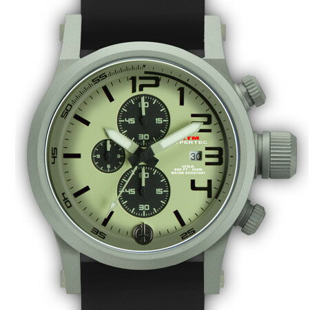 【最大24回払いまで無金利】MTM エムティーエム HYPERTEC CHRONO 3A Grey Lumi Dial - Black Rubber II メンズ腕時計 クォーツ 送料無料 HC3-SG4-LUMI-BR2S-A