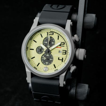 【最大24回払いまで無金利】MTM エムティーエム HYPERTEC CHRONO 3A Grey Lumi Dial - Black Rubber II メンズ腕時計 クォーツ 送料無料 HC3-SG4-LUMI-BR2S-A
