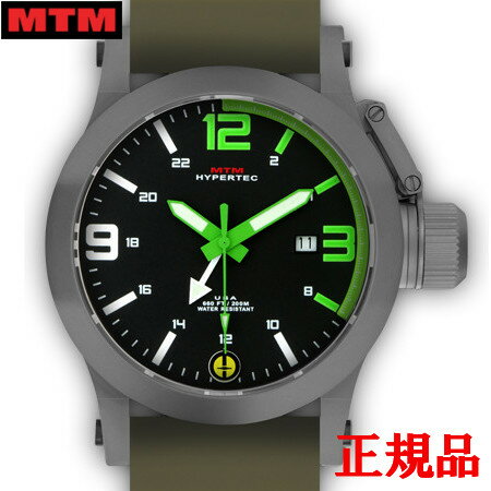 MTM エムティーエム HYPERTEC 44 GREY - GREEN DIAL - GREEN RUBBER II メンズ腕時計 クォーツ 送料無料 HYP-SG4-GRN1-GN2S-A ラッピング無料