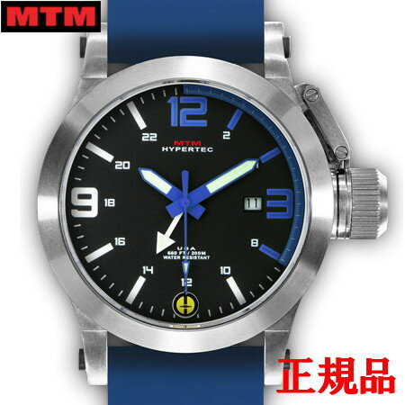 【最大24回払いまで無金利】MTM エムティーエム HYPERTEC 44 SILVER - BLUE DIAL - BLUE RUBBER II メンズ腕時計 クォーツ 送料無料 HYP-SS4-BLUE-BL2S-A
