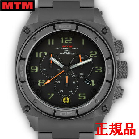 【最大24回払いまで無金利】MTM エムティーエム Predator II Grey Tit Black Dial Black Sub Dial Lumi Number メンズ腕時計 クォーツ 送料無料 PR2-TGR-BBL1-MBTI-OH