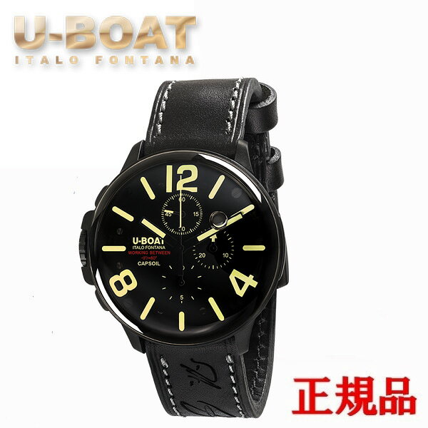 【5％OFF クーポン！4月18日 00:00 〜4月21日9:59】【最大24回払いまで無金利】 U-BOAT ユーボート CAPSOIL CHRONO DLC クォーツ メンズ腕時計 送料無料 8109 ラッピング無料