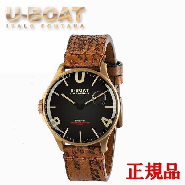 【最大24回払いまで無金利】 U-BOAT ユーボート DARK MOON 44MM IP BRONZE クォーツ メンズ腕時計 送料無料 8467A ラッピング無料