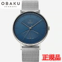 特価品 店頭展示品 50%OFF 正規品 OBAKU オバク ELM-CYAN デュアルタイム クォーツ メンズ腕時計 V213GUCLMC