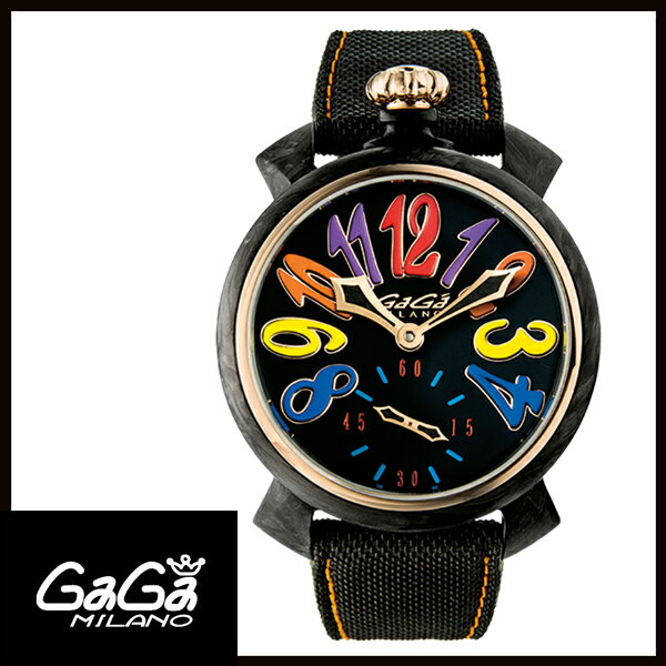   GAGA MILANO ガガミラノ MANUALE 48MM マニュアーレ 48mm CARBON メンズ腕時計　6061.01S　 ラッピング無料