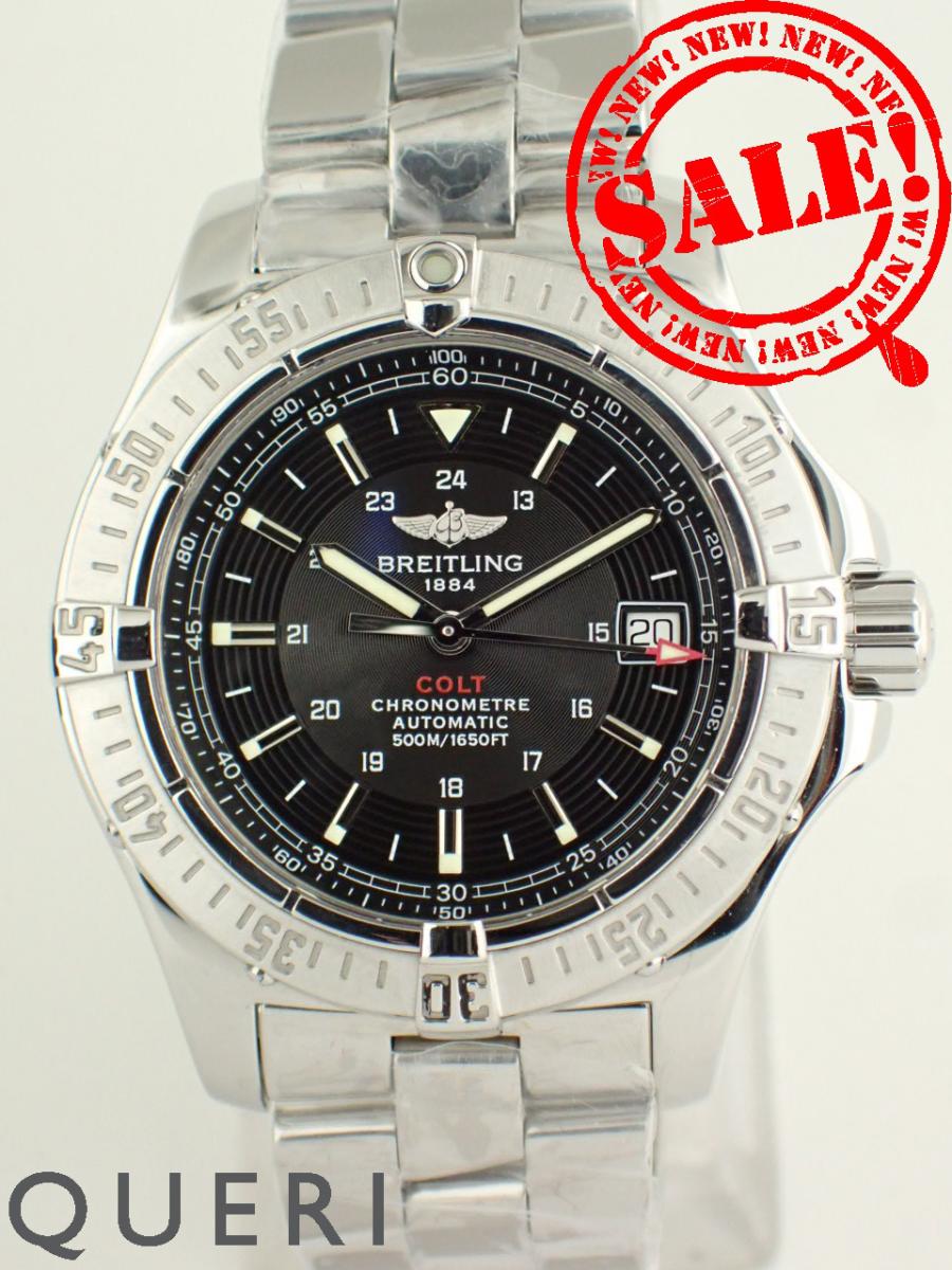 ブライトリング コルト ブラックダイヤル デイト A178B84PRS(A17380)新品仕上げ済【 ...