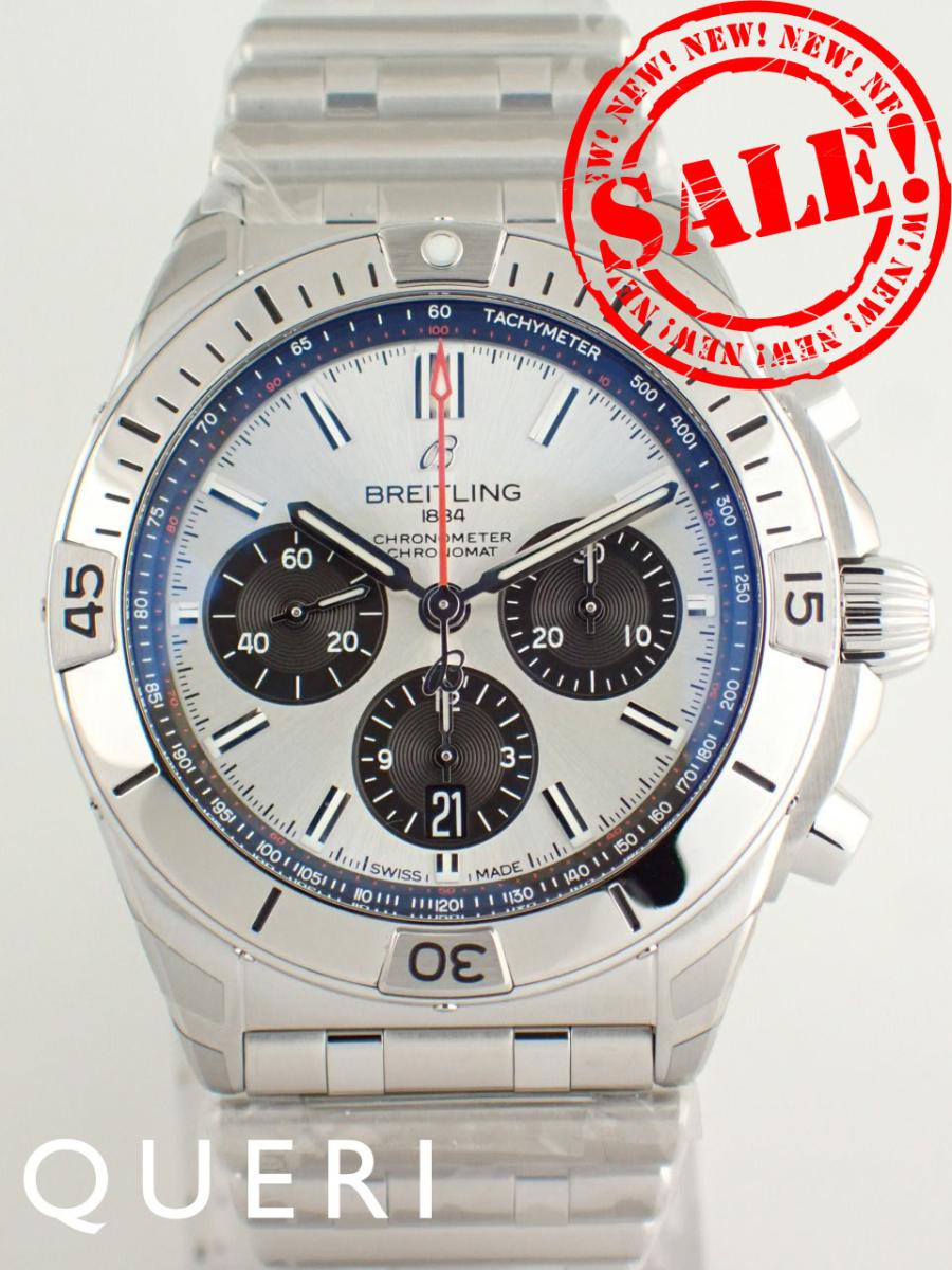 ブライトリング クロノマット B01 クロノグラフ 42mm シルバー メンズ AB0134101G1A1(AB0134)新品