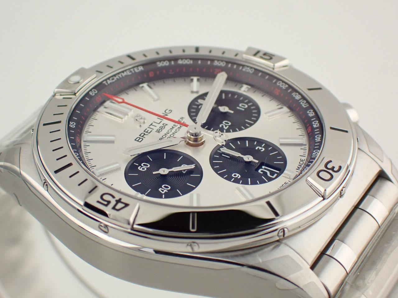 ブライトリング クロノマット B01 クロノグラフ 42mm シルバー メンズ AB0134101G1A1(AB0134)新品